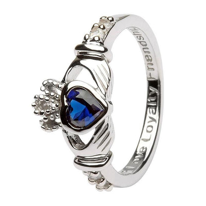 SL90 Claddagh Birthstone Ring