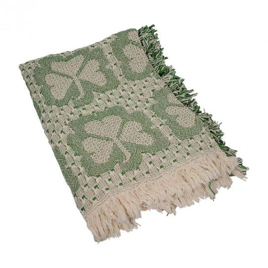 Green Shamrock Throw