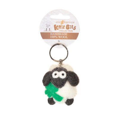 Felt Wool Sheep Keyring