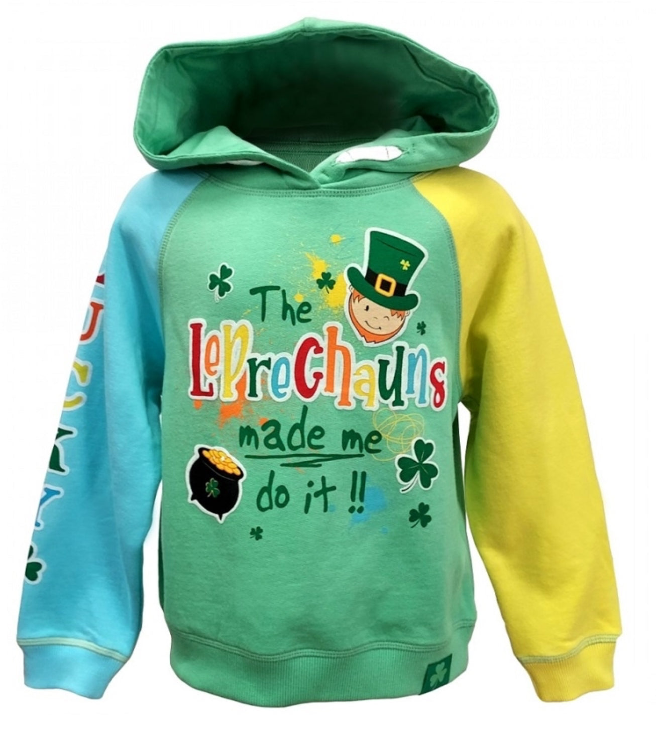 Leprechauns Made Me Do It Kids Hoodie