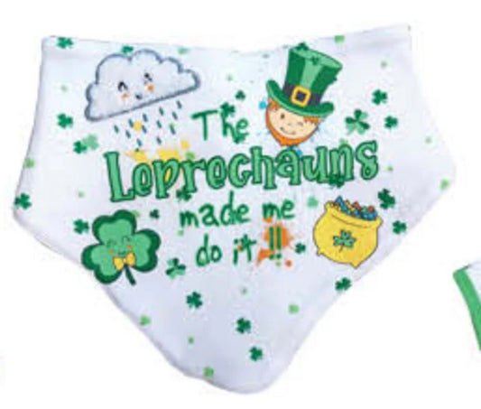 Leprechauns Made Me Do It Baby Bib