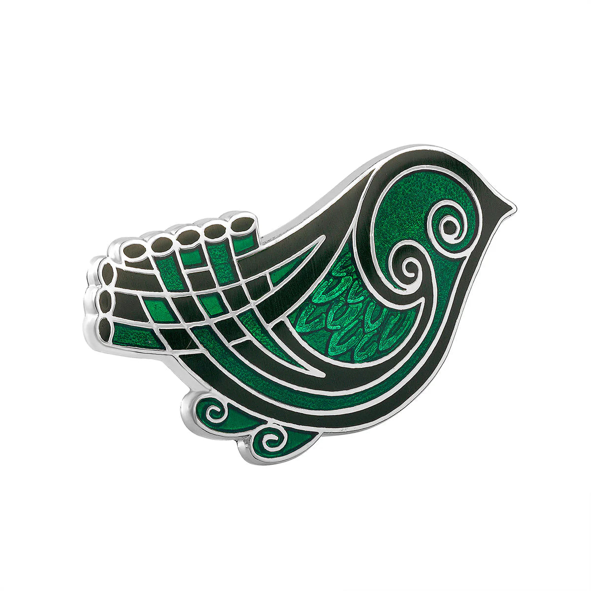 Rhodium Book of Kells Enamel Brooches