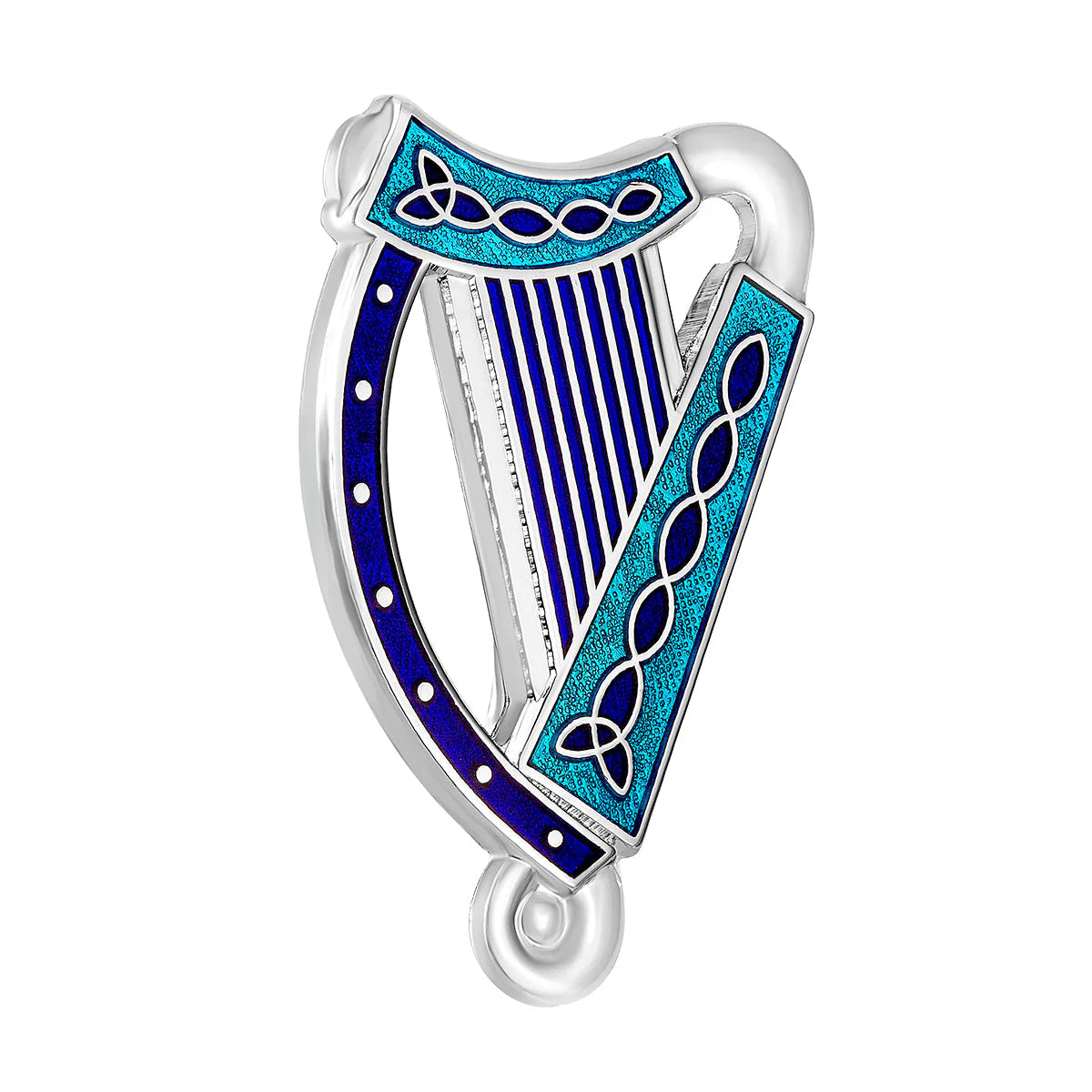 Rhodium Book of Kells Enamel Brooches