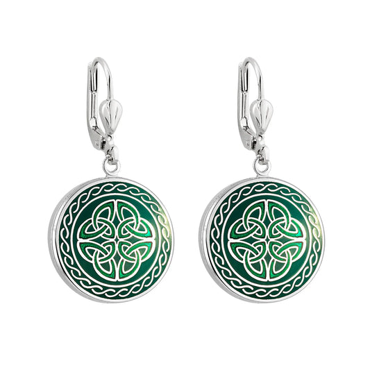 Rhodium Book of Kells Earrings