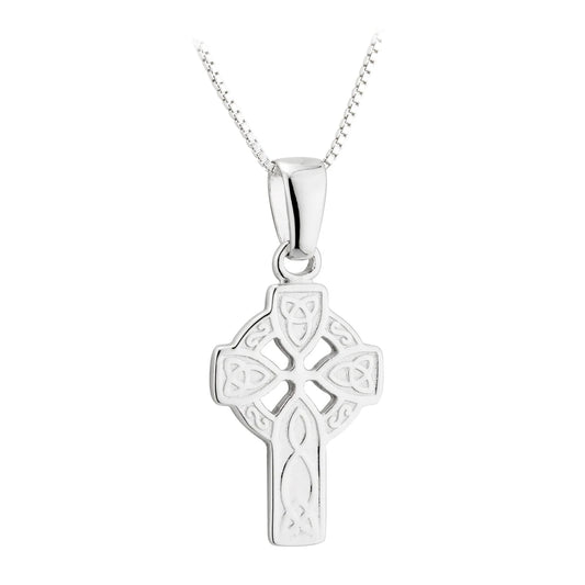 S346246 - Acara Sterling Silver Small Engraved Cross Pendant