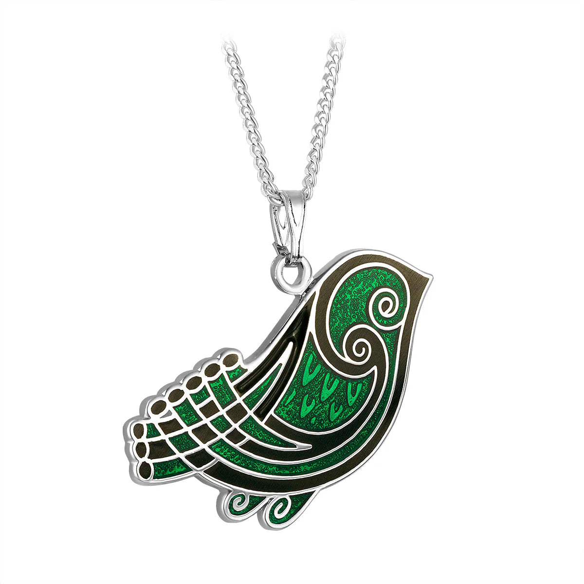 Rhodium Book of Kells Enamel Pendants