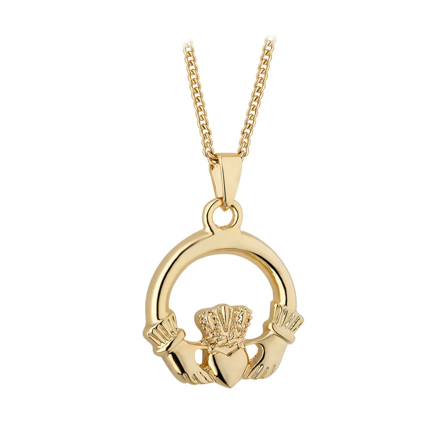 Gold Plated Claddagh Pendant