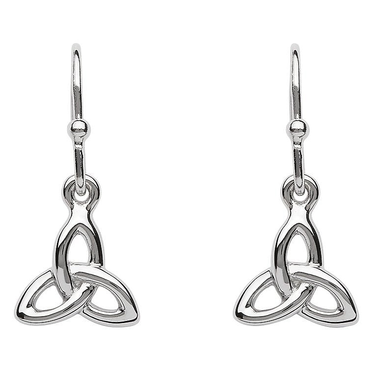 Sterling Silver Trinity Knot Drop Earrings