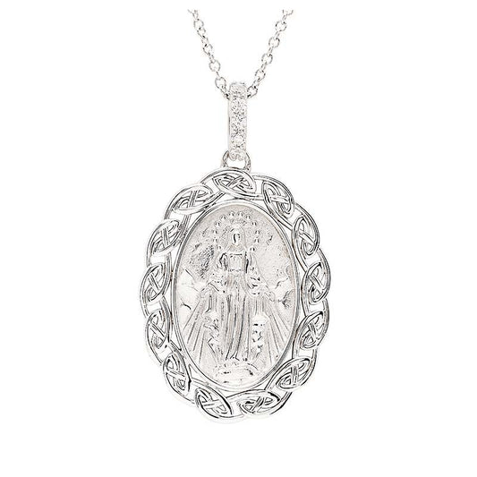 Sterling Silver Celtic Miraculous Medal