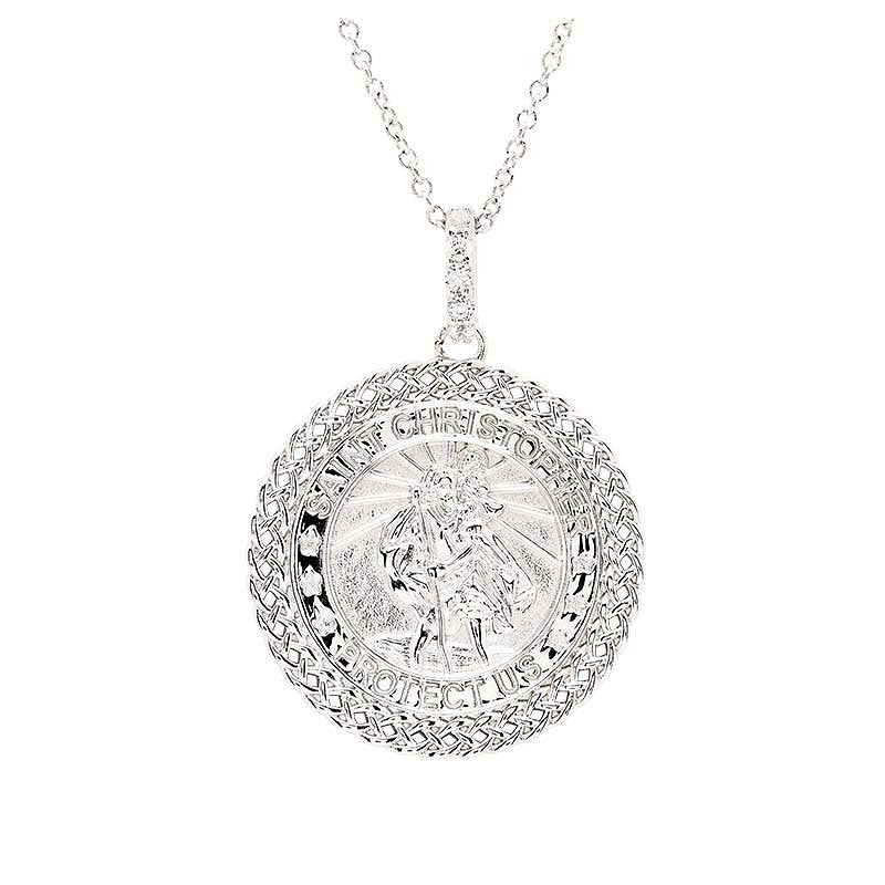 Sterling Silver Celtic St. Christopher Medal