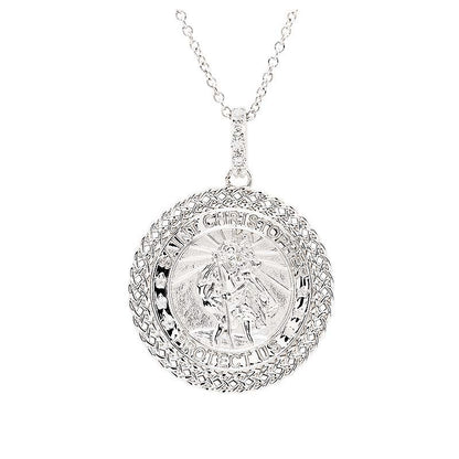 Sterling Silver Celtic St. Christopher Medal