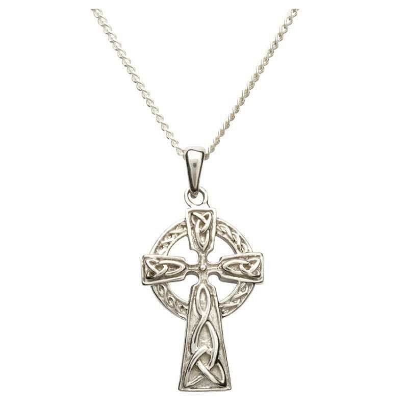 Sterling Silver Small Double Sided Celtic Cross