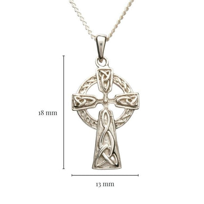 Sterling Silver Small Double Sided Celtic Cross