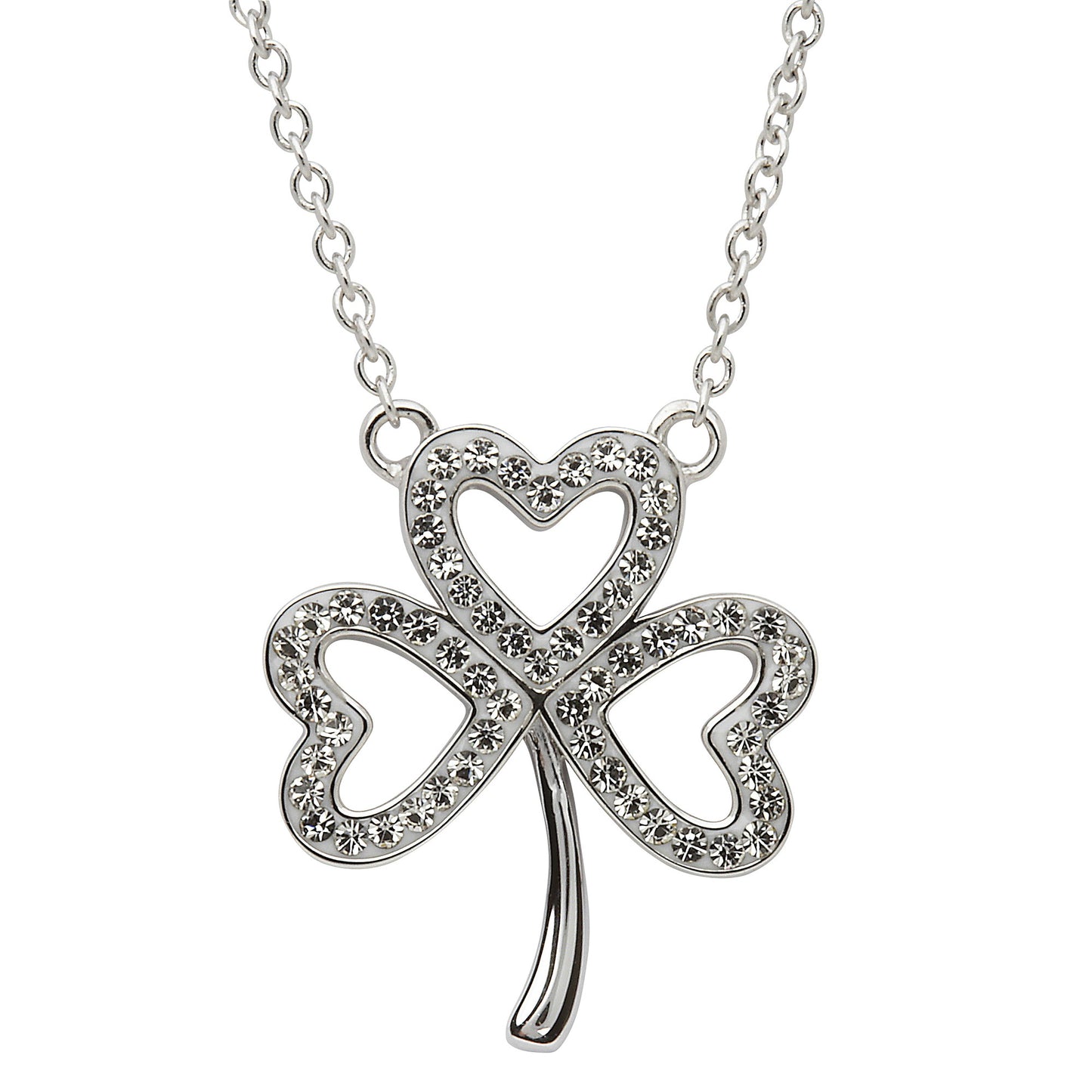 Celtic Trinity Knot Necklace Embellished With Crystals