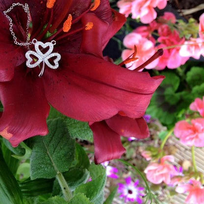 Celtic Trinity Knot Necklace Embellished With Crystals