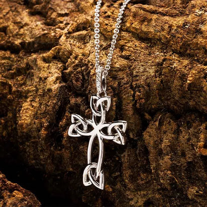 Sterling Silver Cubic Zirconia Celtic Cross