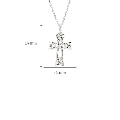 Sterling Silver Cubic Zirconia Celtic Cross