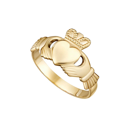 S2525  Solvar Maids Gold Claddagh Ring