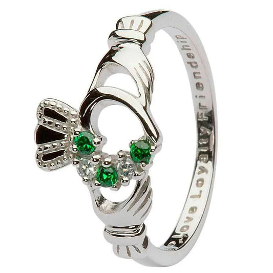 SL75 - Claddagh Heart Set Ring