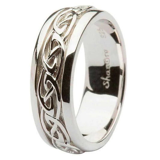 SD11 Gent Silver Celtic Knot Wedding Ring