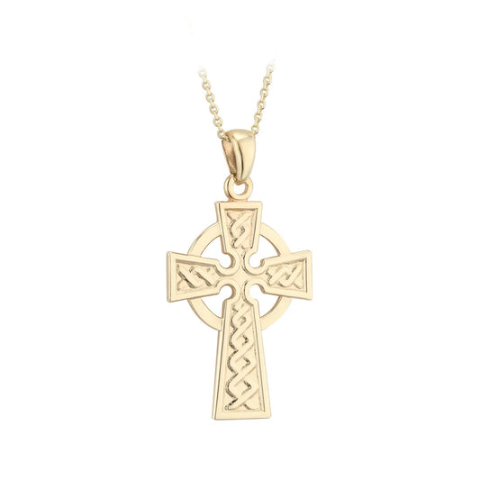 S4292 - Gold Celtic Cross 10k Gold