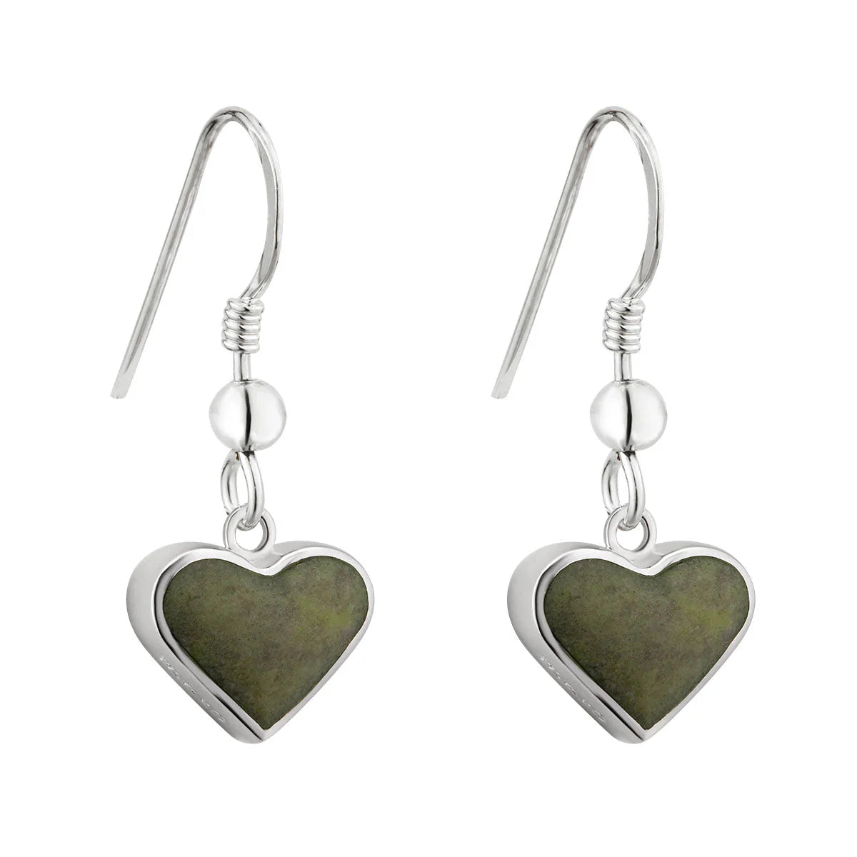 Silver Connemara Marble Heart Jewelry