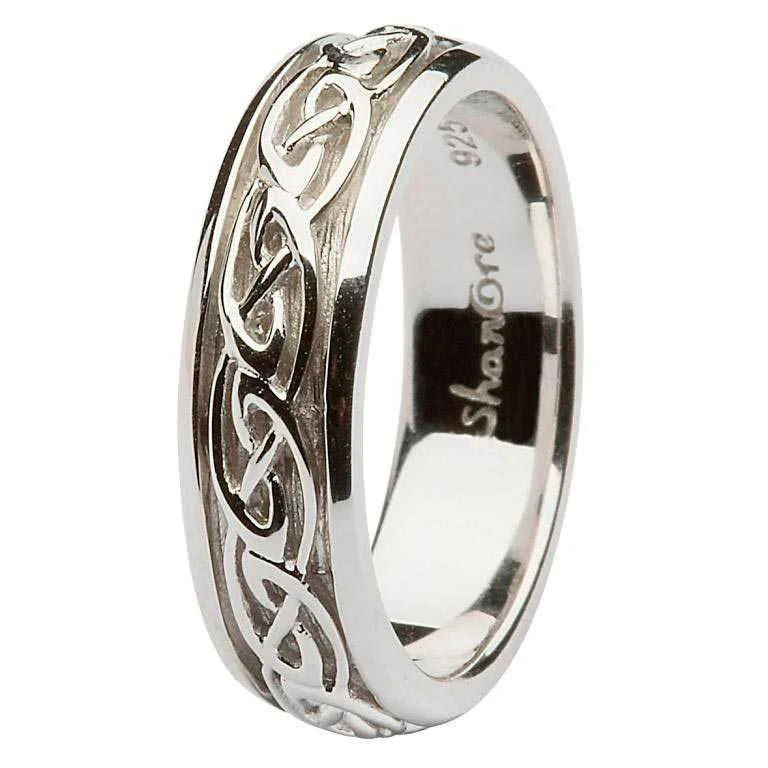 SD10 Ladies Silver Celtic Knot Wedding Ring