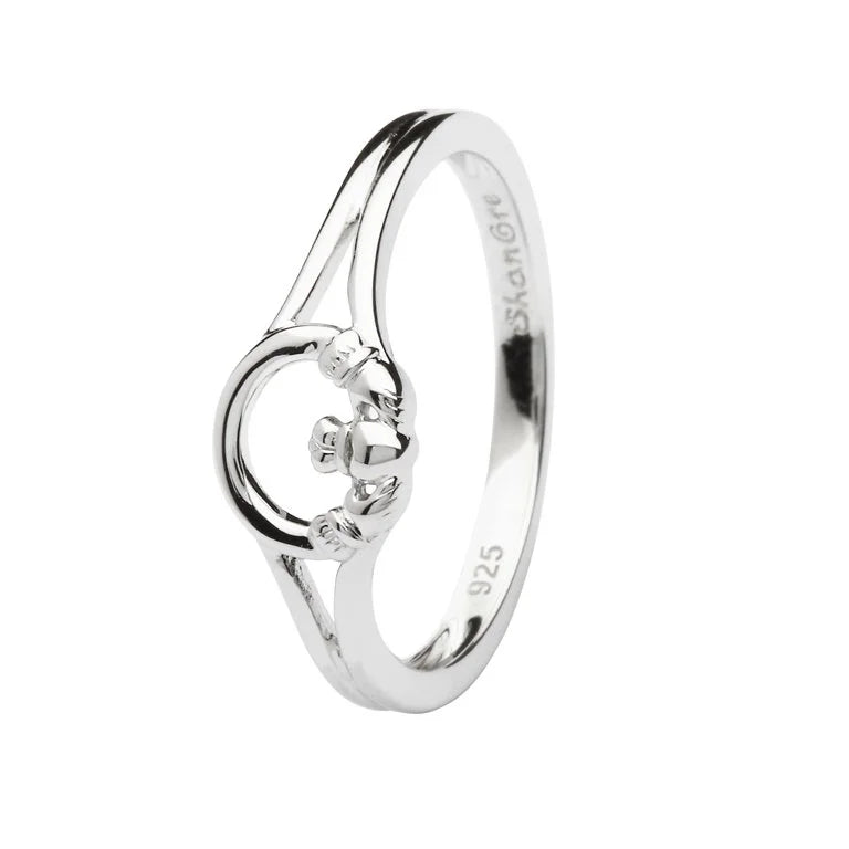 SL108 Sterling Silver Claddagh Ring