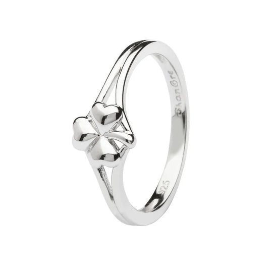 SL107 Sterling Silver Shamrock Ring